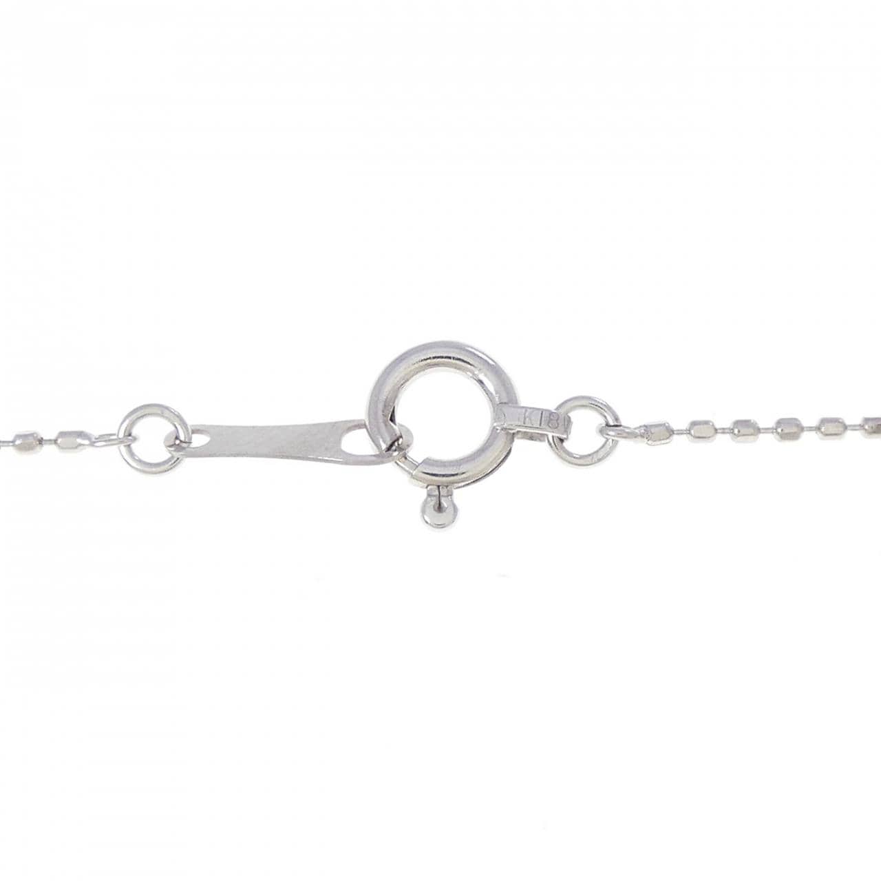 K18WG ダイヤモンド ネックレス 0.10CT