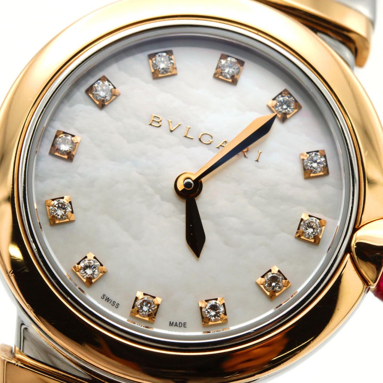 【ノーメンテナンス還元価格】ブルガリ ルチェア PGコンビ･12P LUP28SG/LU28WSPGSPG/12 SSxPG クォーツ