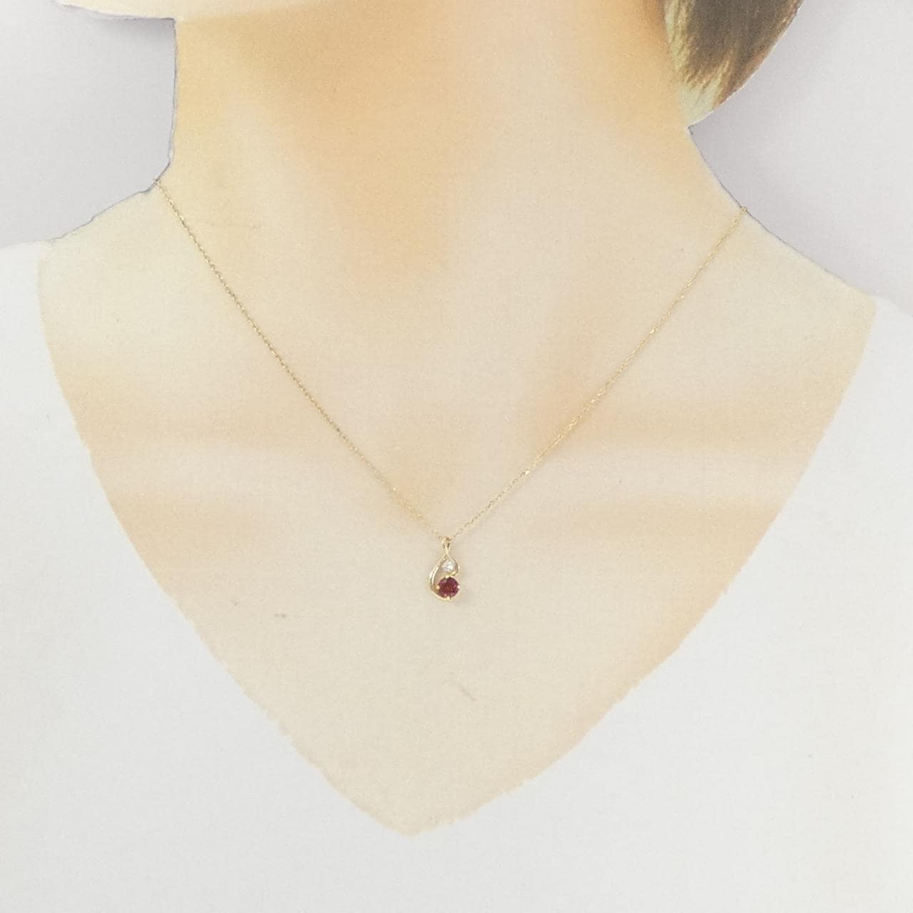K10YG ガーネット ネックレス