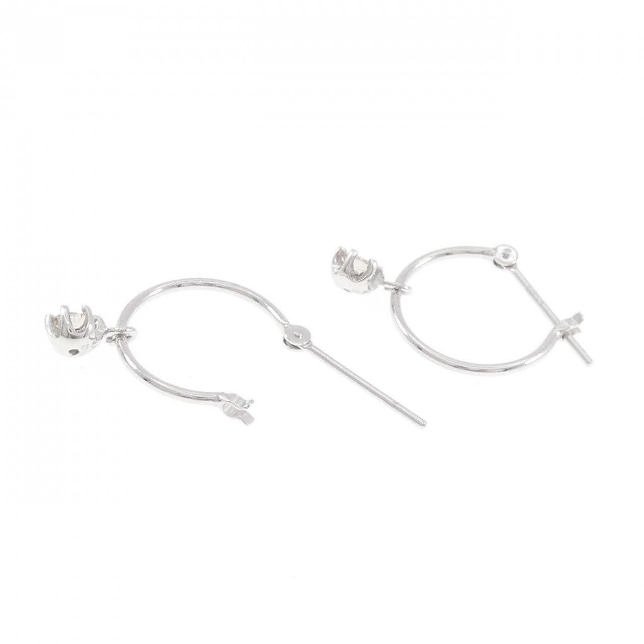 K18WG ダイヤモンド ピアス 0.20CT