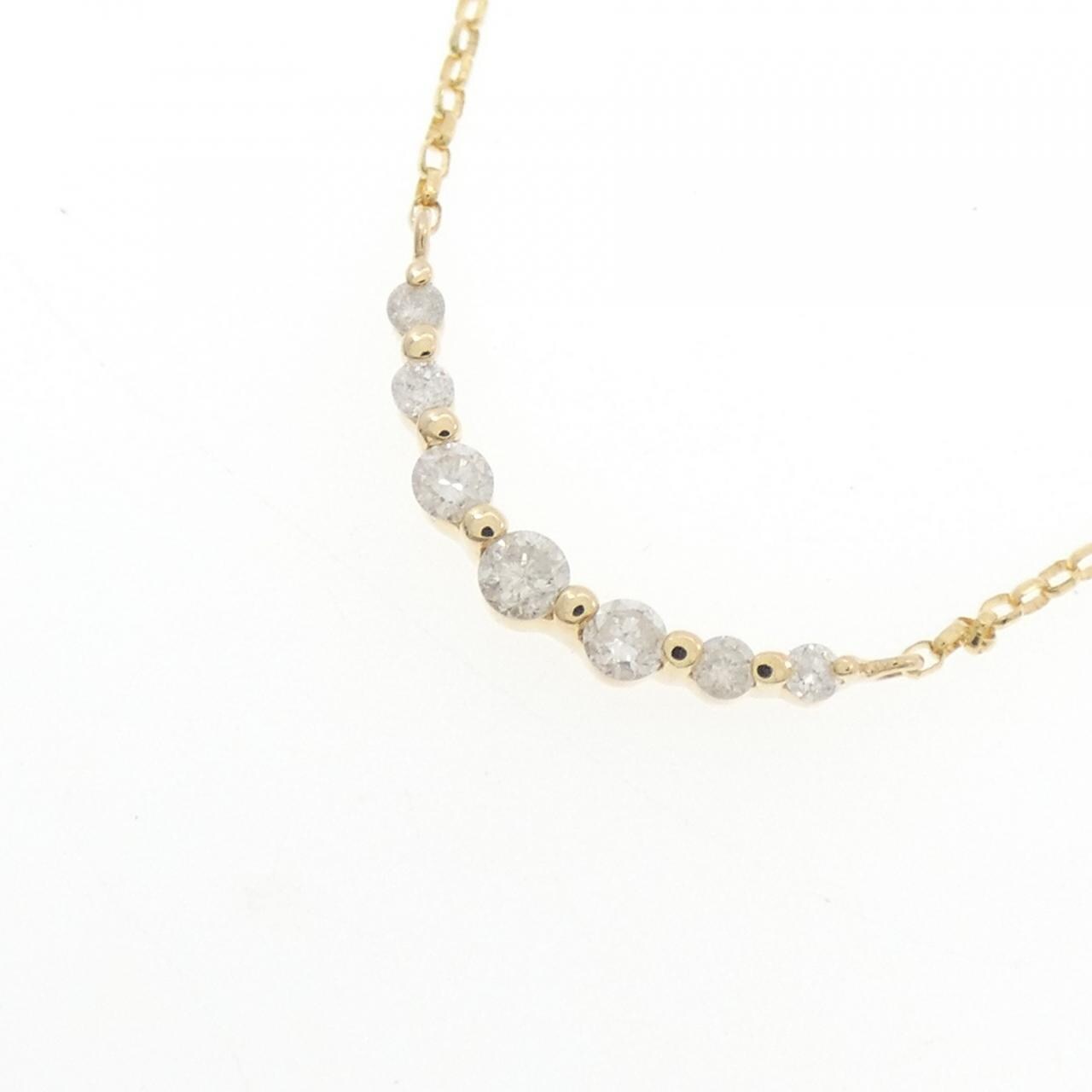 K18YG ダイヤモンド ネックレス 0.13CT