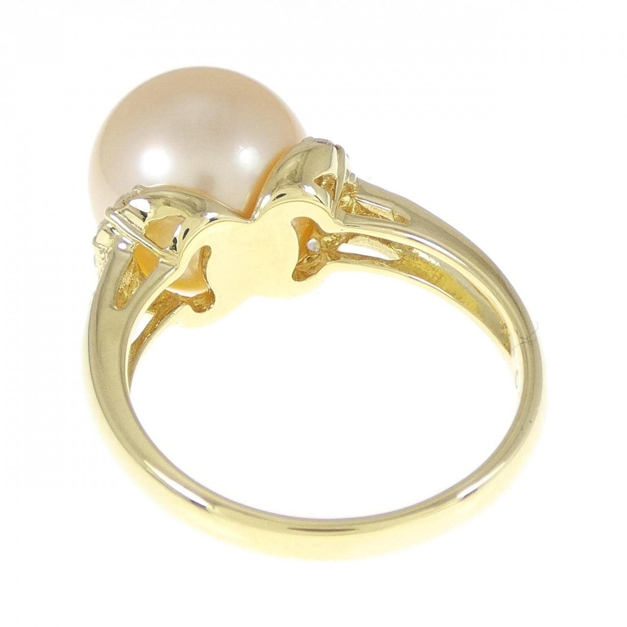 K18YG White Butterfly Pearl ring 11.2mm