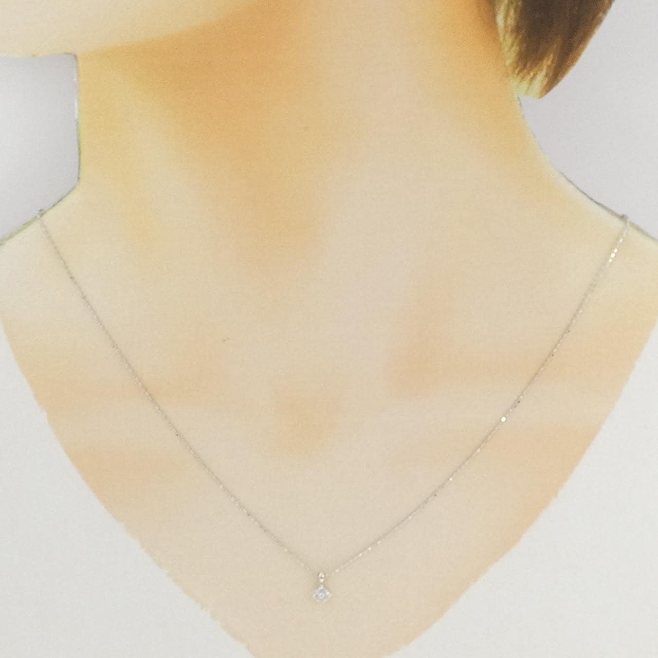K10WG ダイヤモンド ネックレス 0.08CT