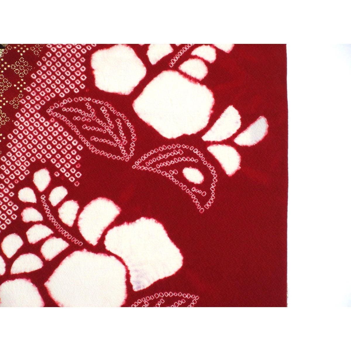 振袖　友禅金彩加工　絞り入