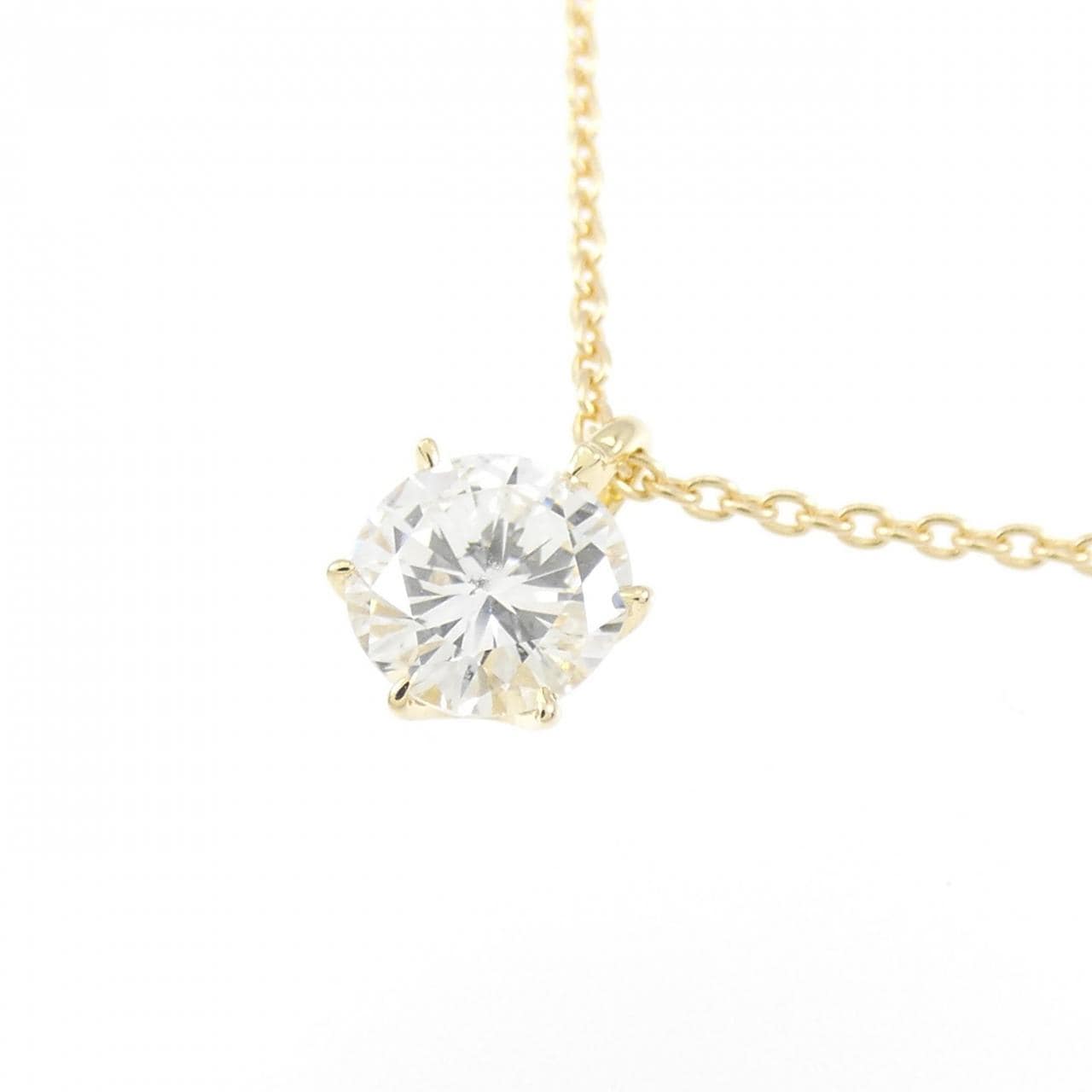 [Remake] K18YG Diamond Necklace 0.421CT H SI1 Good