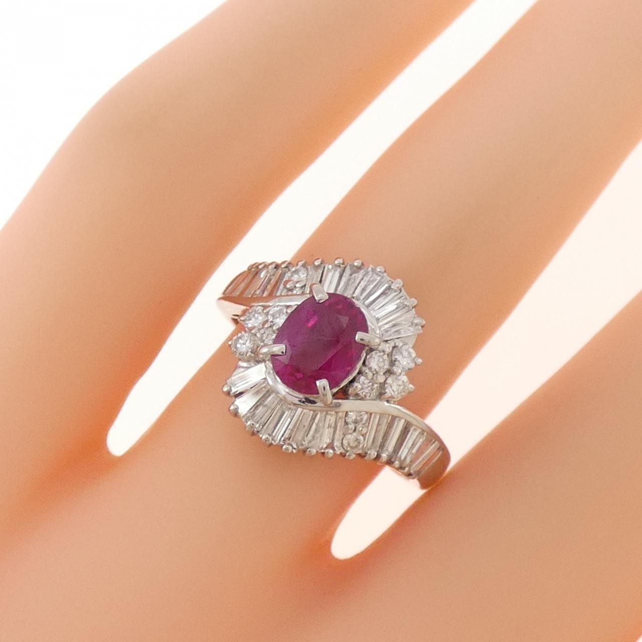 PT900 ルビー リング 0.851CT