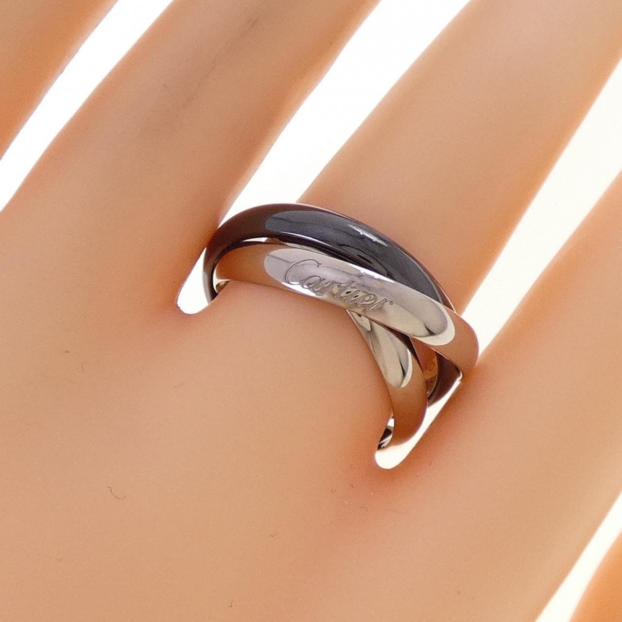 カルティエ トリニティ ブラック&ホワイト リング