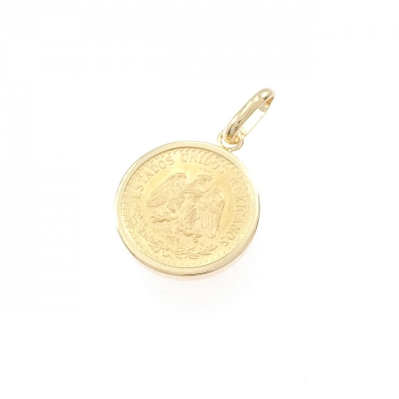 K18YG(枠) コイン ペンダント