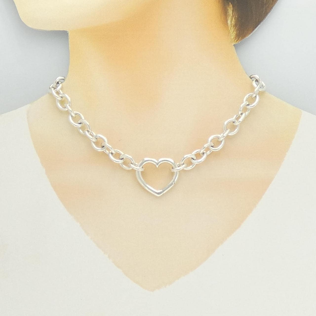 【ヴィンテージ】ティファニー ハートクラスプ リンク ネックレス