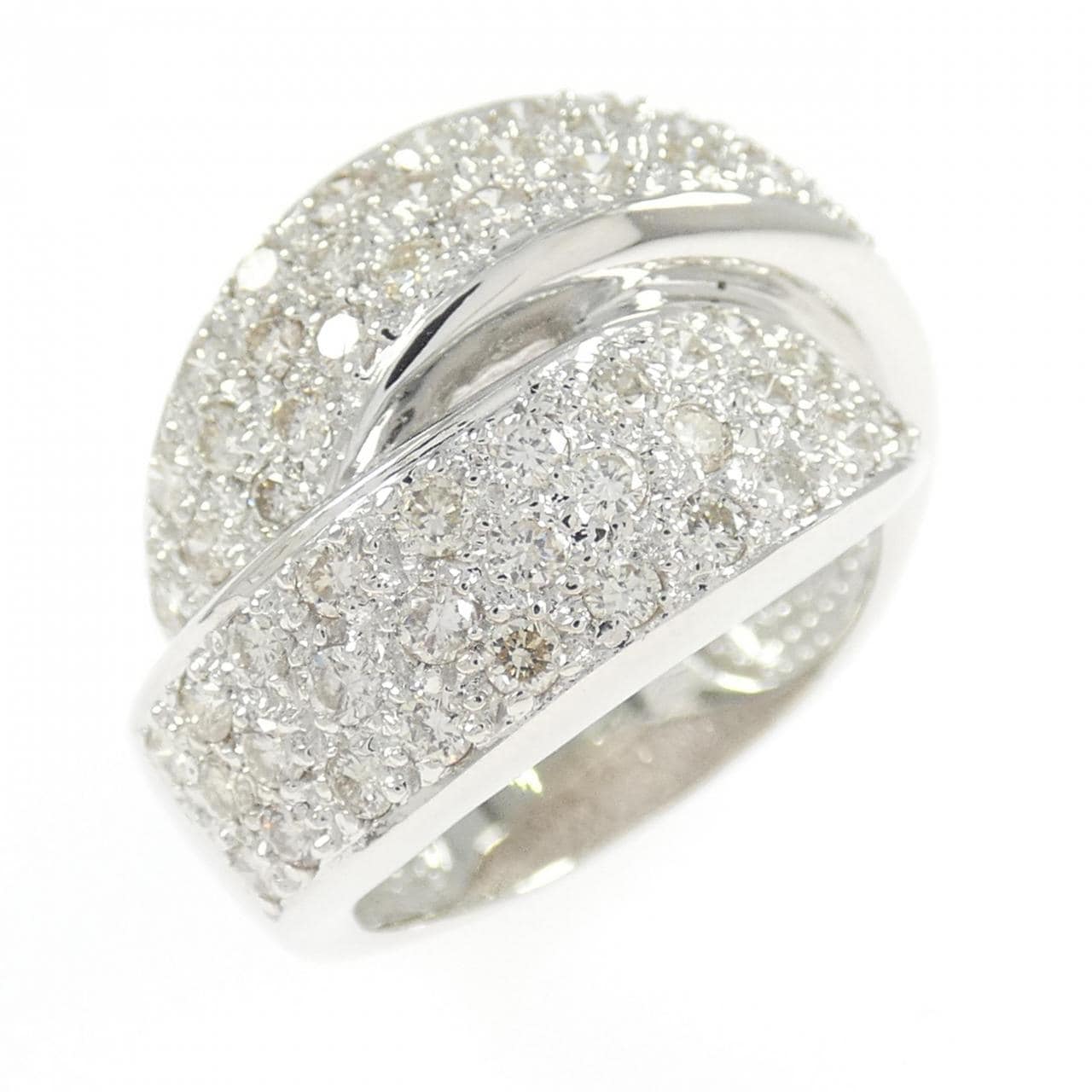 750WG パヴェ ダイヤモンド リング