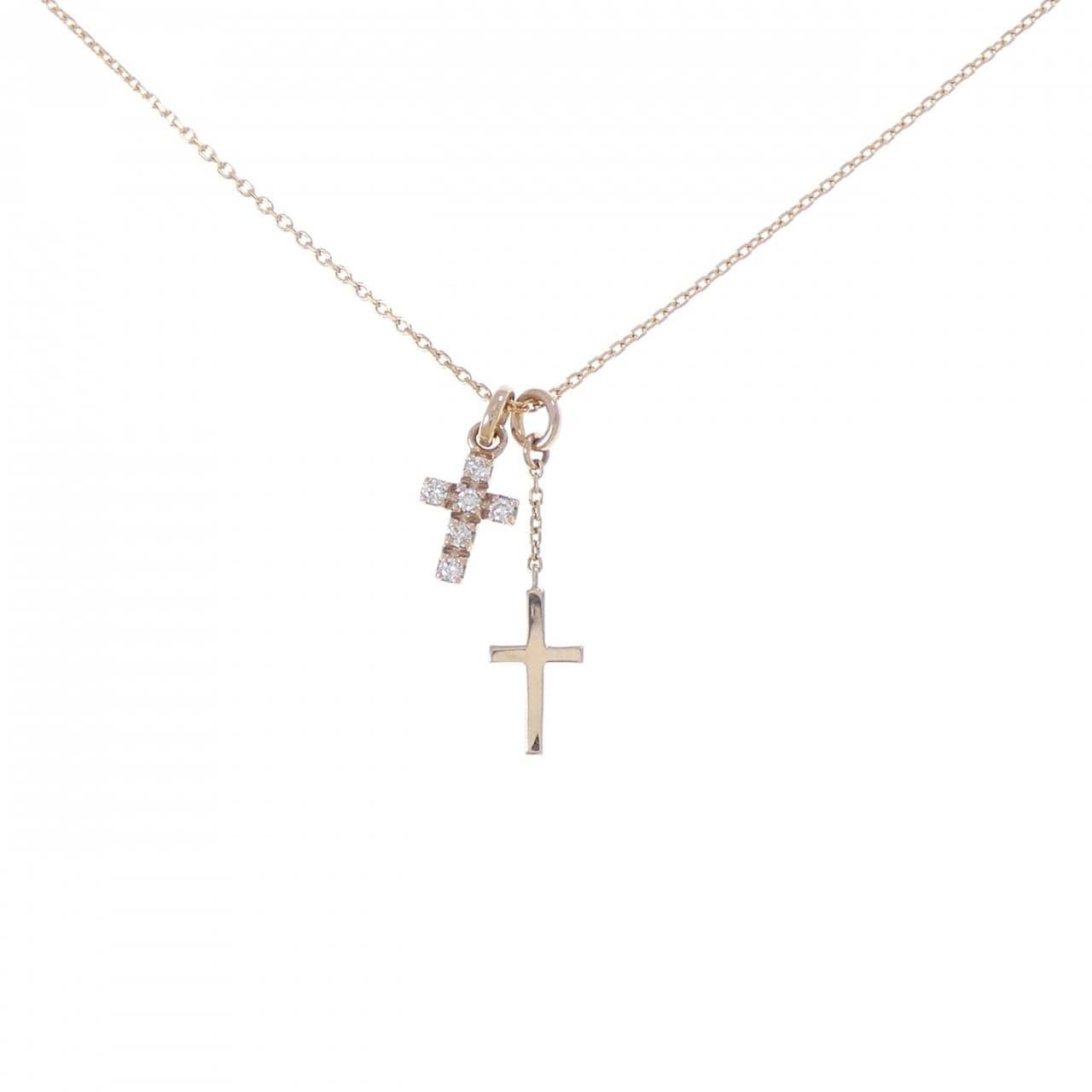 4゜C クロス ダイヤモンド ネックレス
