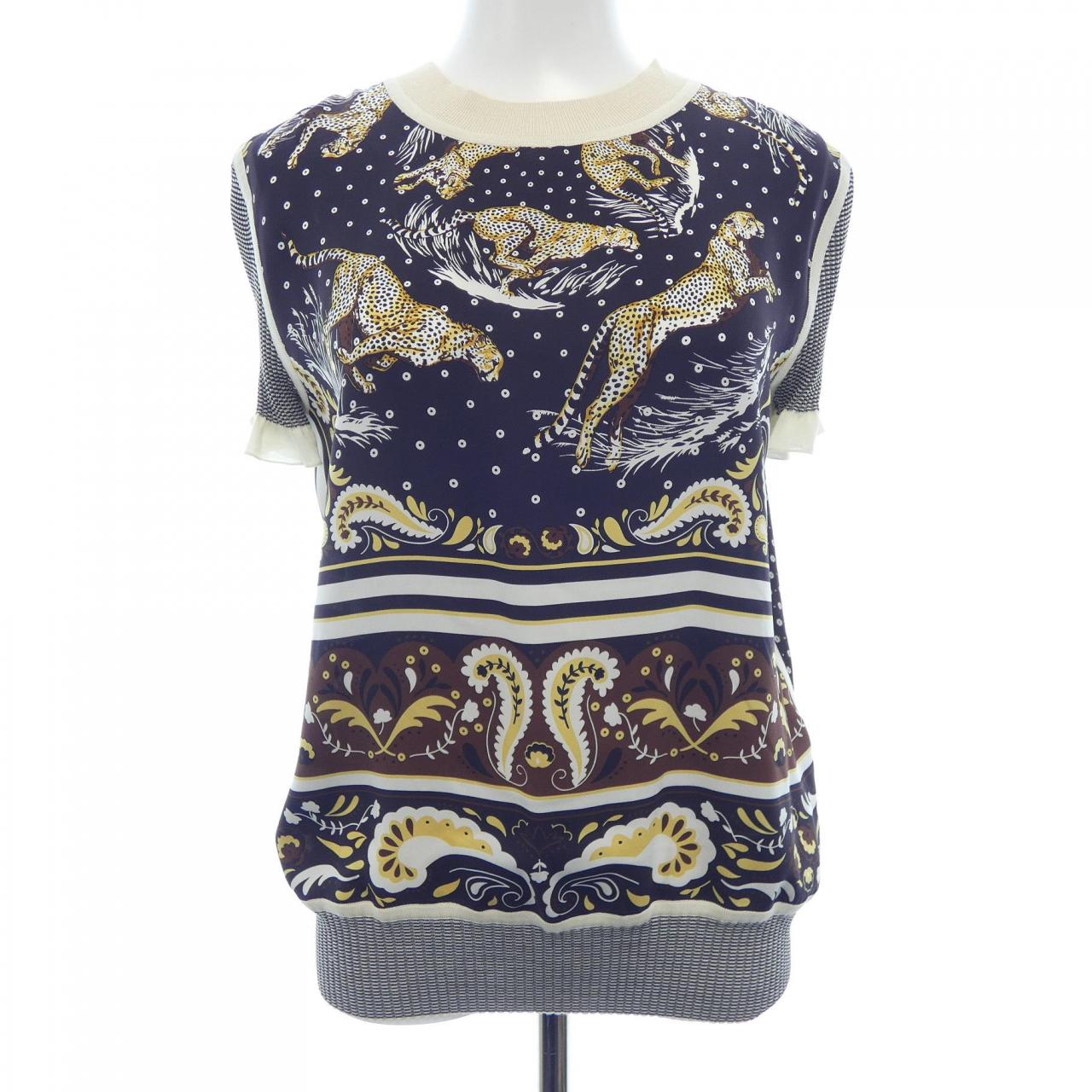 エルメス HERMES GUEPARDS ET PALMETTES 5E2821DS ツイルレーヌ ニット