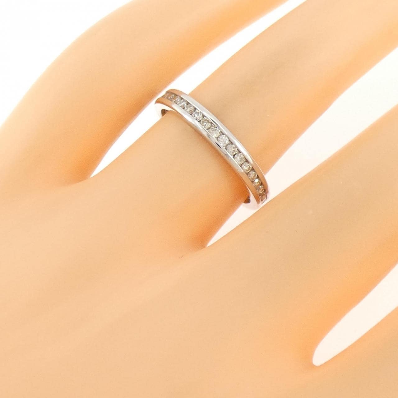 K18WG フルエタニティ ダイヤモンド リング 0.50CT
