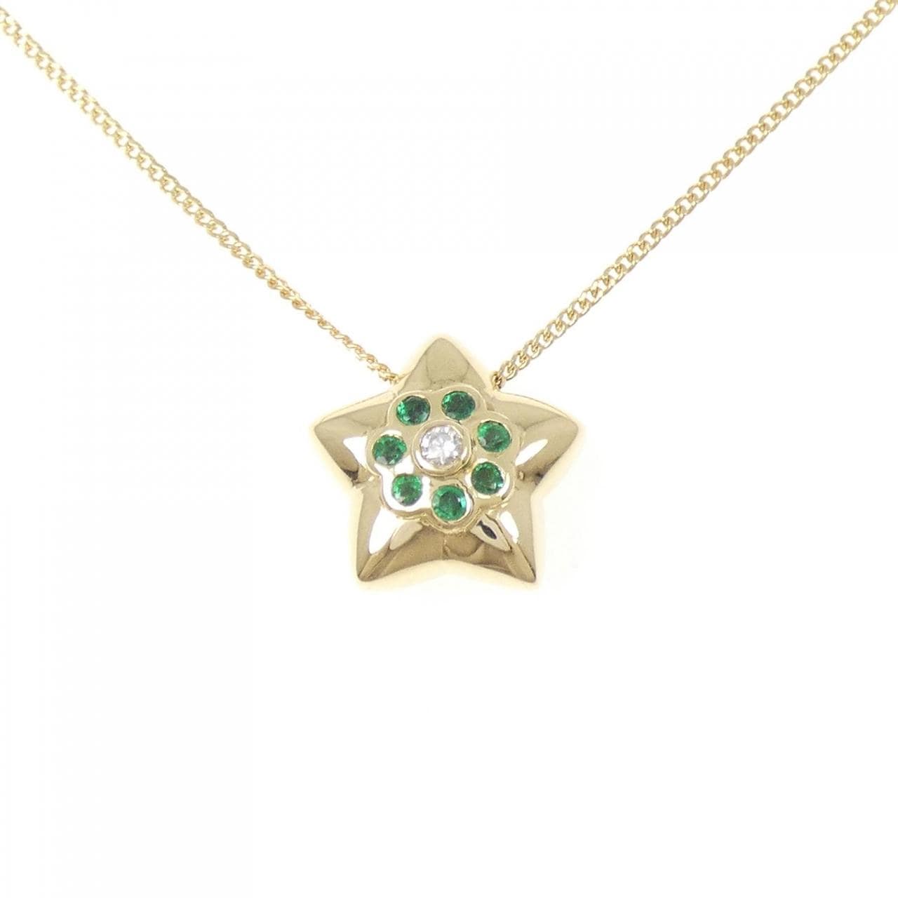 ウノアエレ スター エメラルド ネックレス 0.19CT