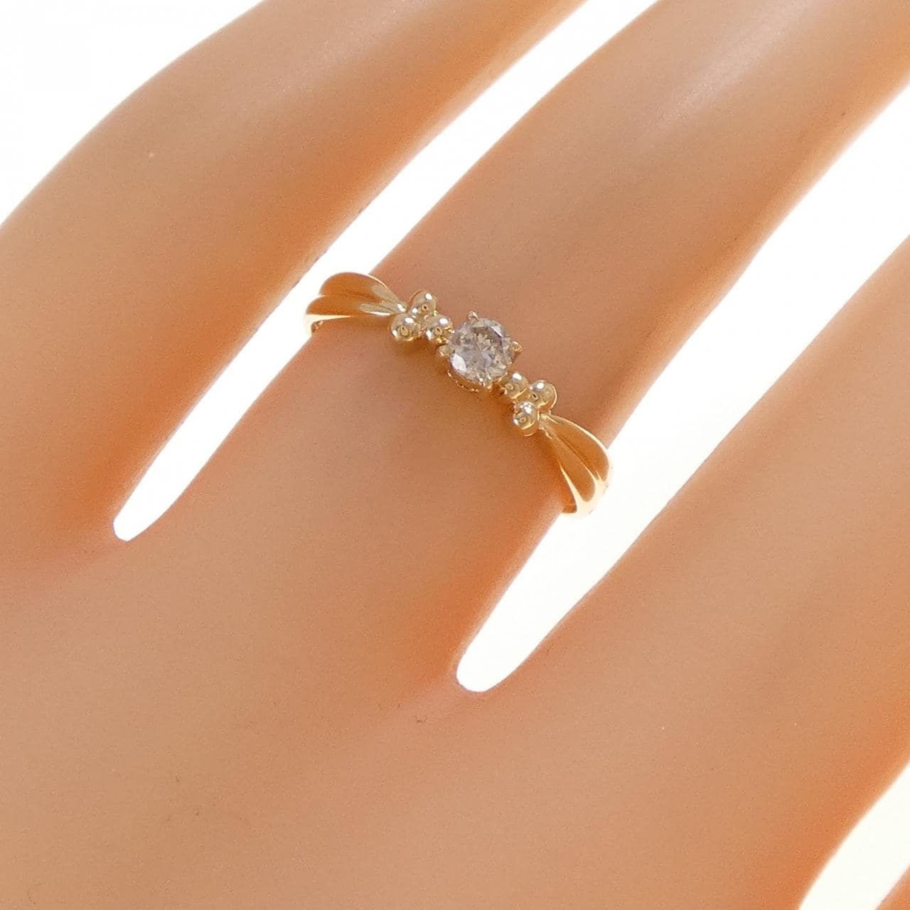 K18YG ダイヤモンド リング 0.10CT