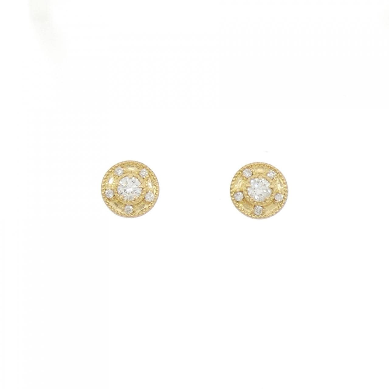 K18YG ダイヤモンド ピアス 0.18CT