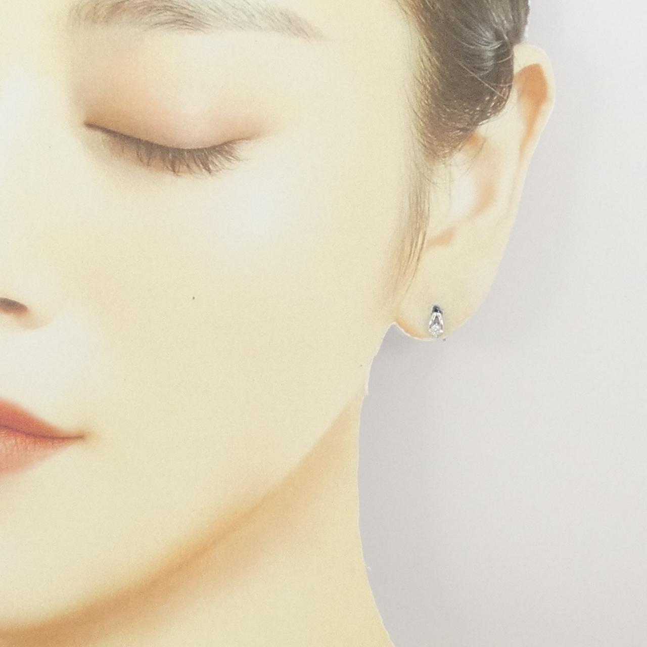K10WG ダイヤモンド ピアス 0.10CT
