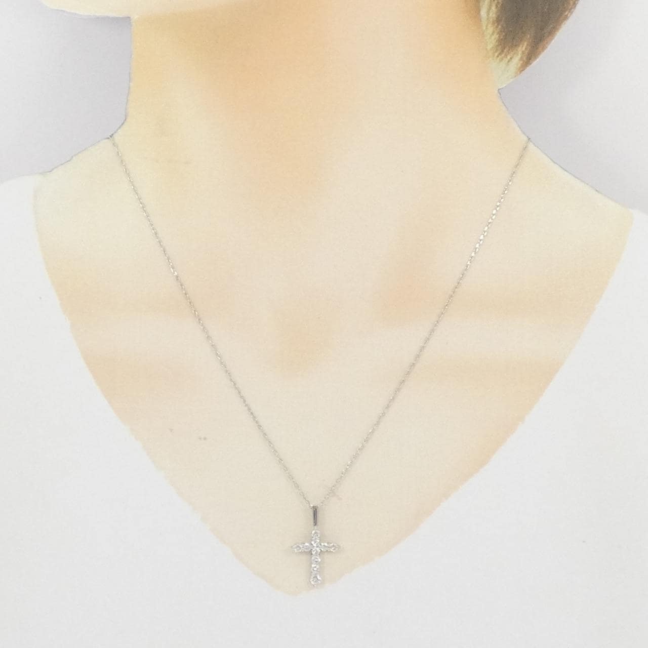 PT900/PT850 クロス ダイヤモンド ネックレス 0.50CT