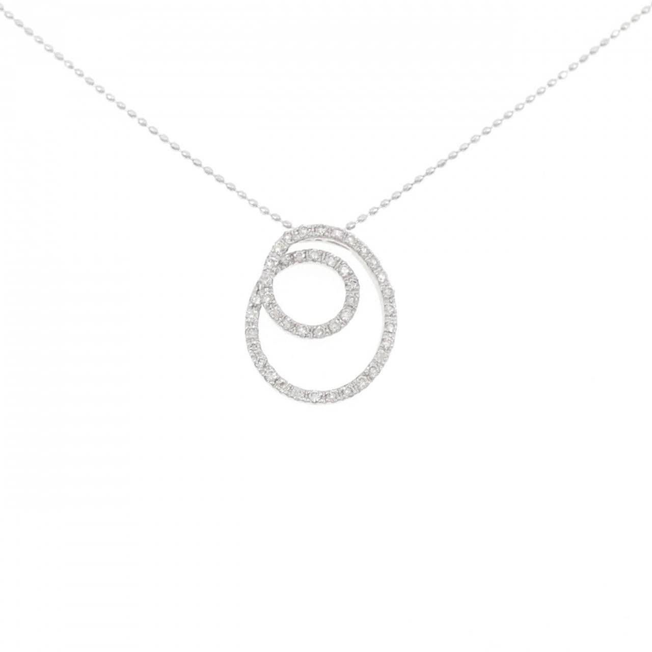 K18WG ダイヤモンド ネックレス 0.28CT