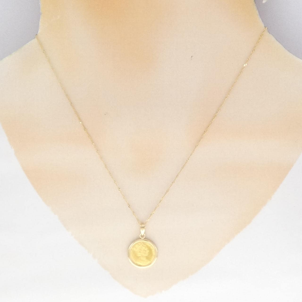 K18YG(枠)/750YG コイン ネックレス