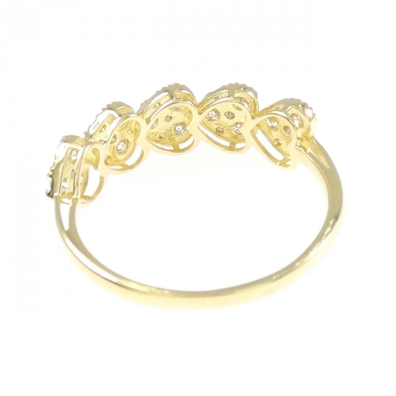 K18YG ハート ダイヤモンド リング 0.68CT