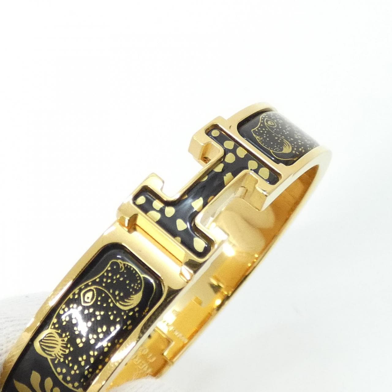 エルメス LES LEOPARDS クリック アッシュ PM 702318F ブレスレット