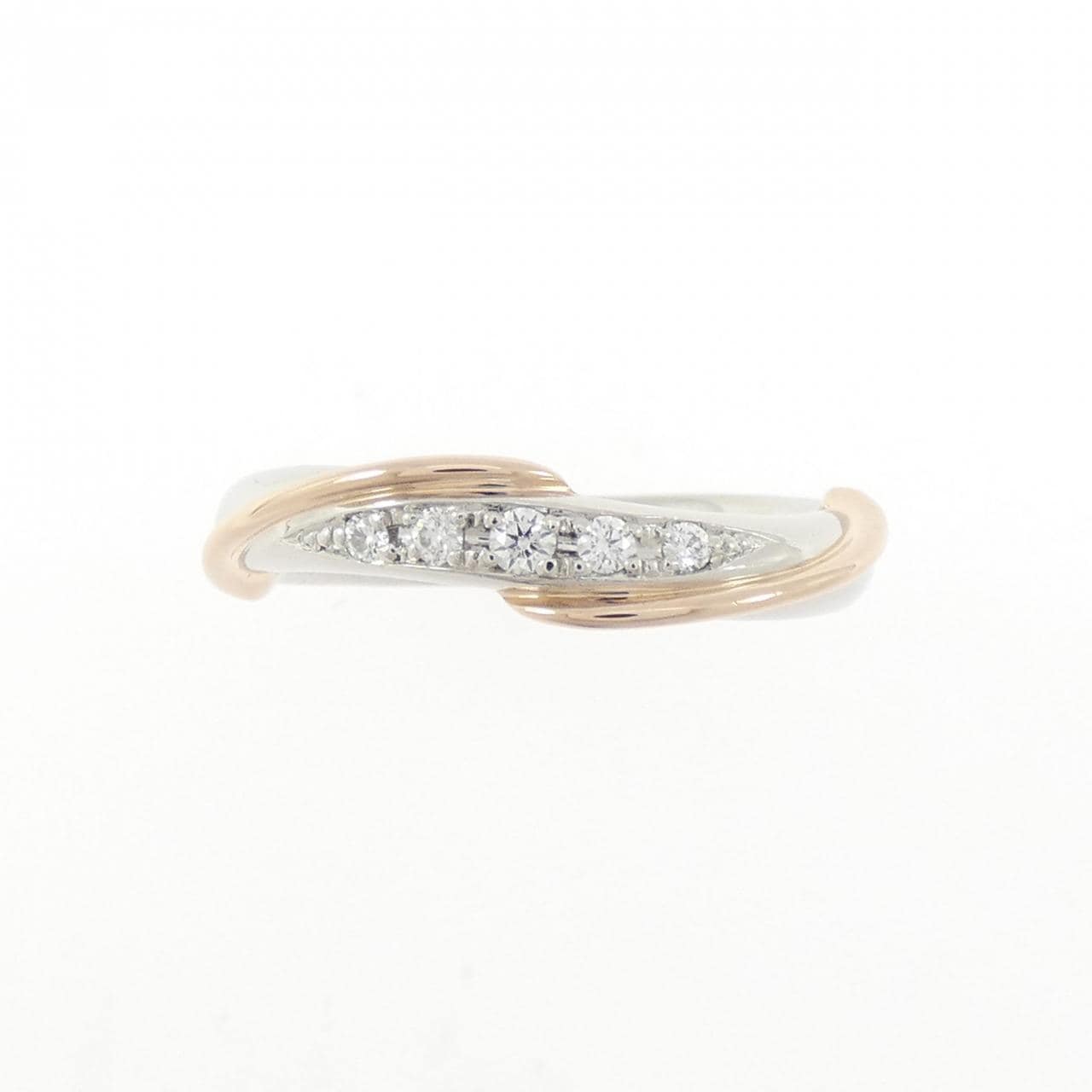 PT950/K18PG ダイヤモンド リング 0.05CT