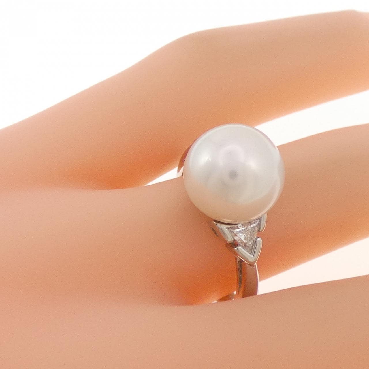 PT900 白蝶パール リング 10.5mm
