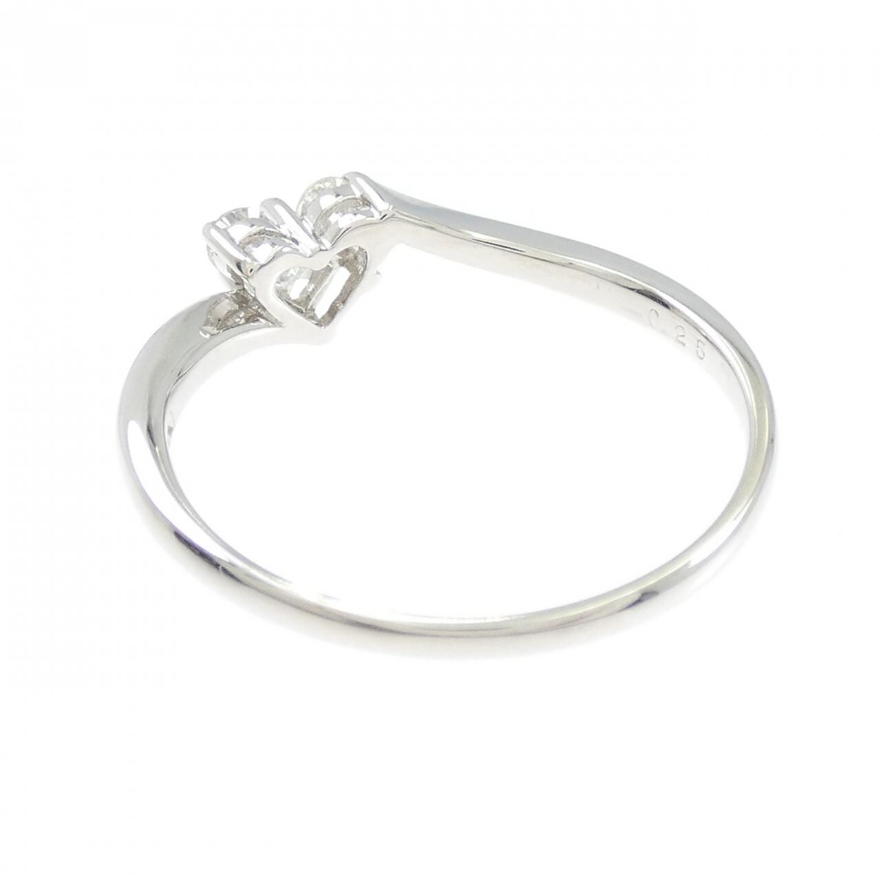 PT900 ハート ダイヤモンド リング 0.25CT