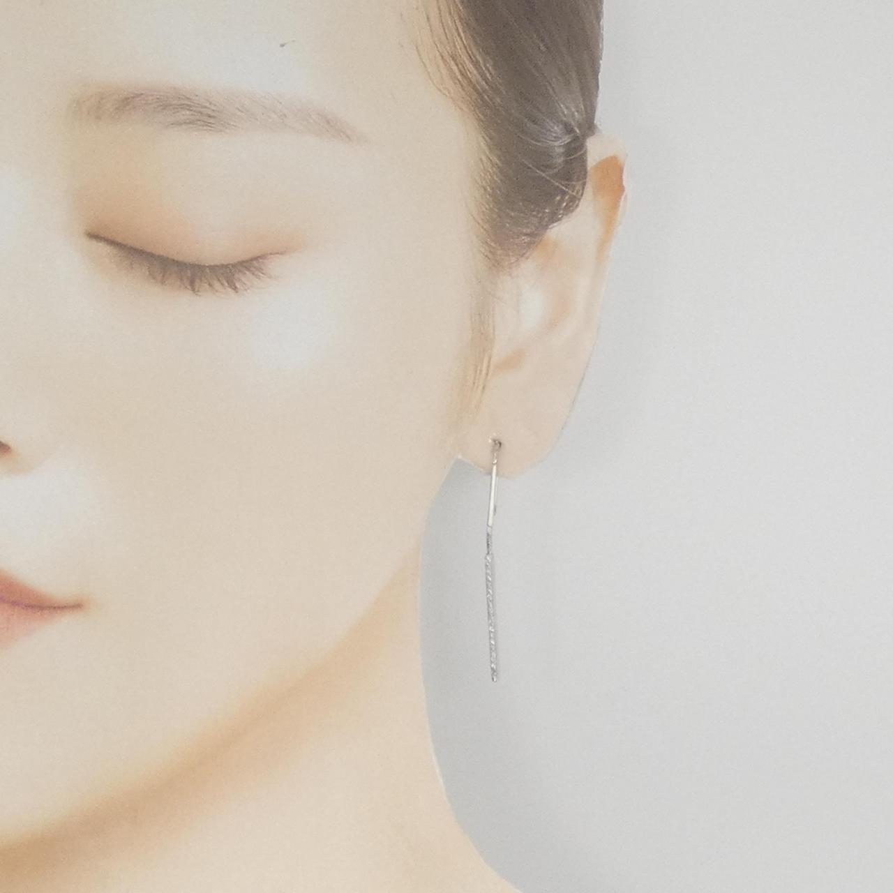 750WG ダイヤモンド ピアス 0.22CT