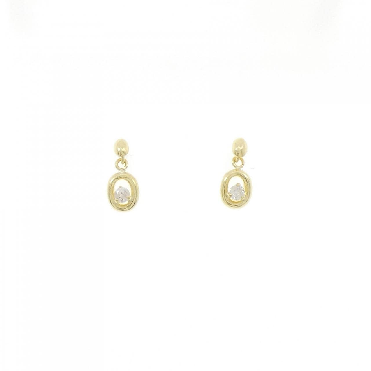 K18YG ダイヤモンド ピアス 0.04CT