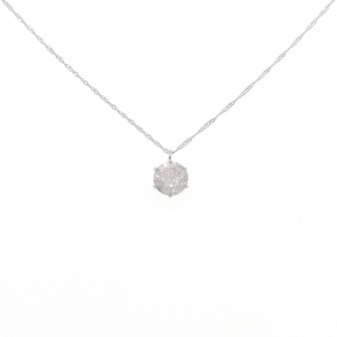 PT900/PT850 ソリティア ダイヤモンド ネックレス 0.7CT