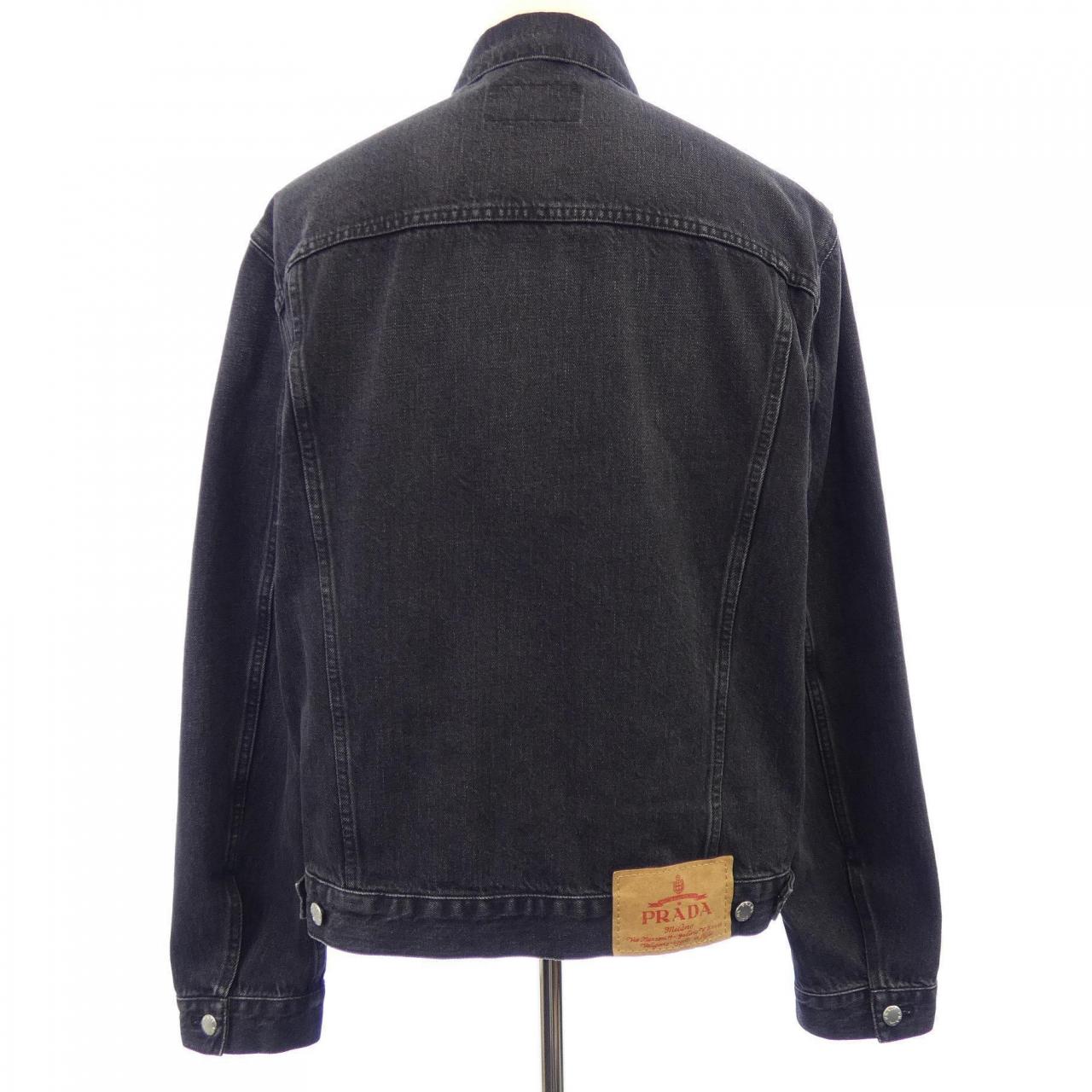 プラダ PRADA デニムブルゾンジャケット トライアングルロゴ GEB227 S231 12K8 デニムジャケット