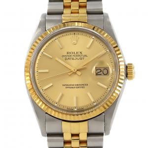 【ノーメンテナンス特価】ロレックス デイトジャスト 1601 SSxYG 自動巻