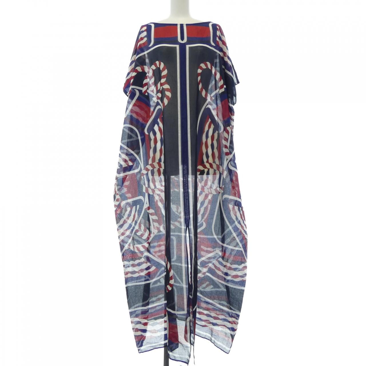 エルメス HERMES CANOE PAREO 3E3516DE ビーチカフタン ワンピース