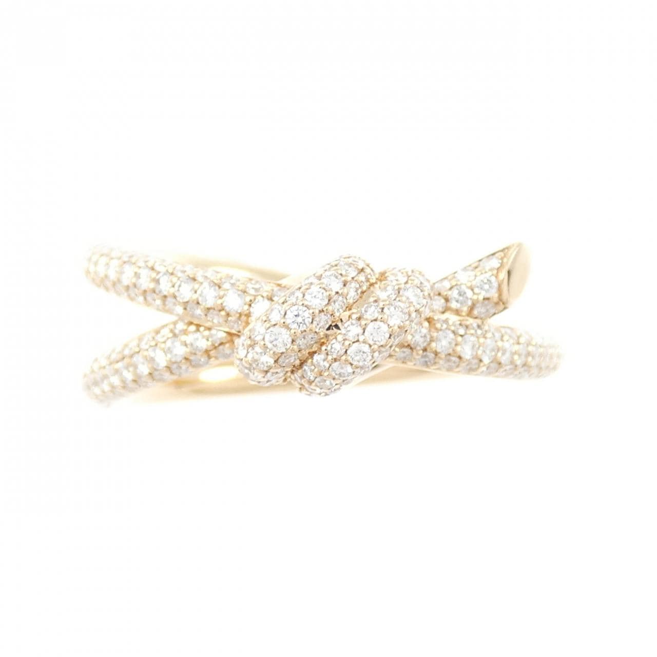 ティファニー ノット ダブル ロウ リング 0.68CT