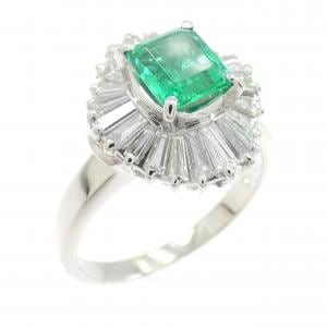 PT900 エメラルド リング 0.75CT