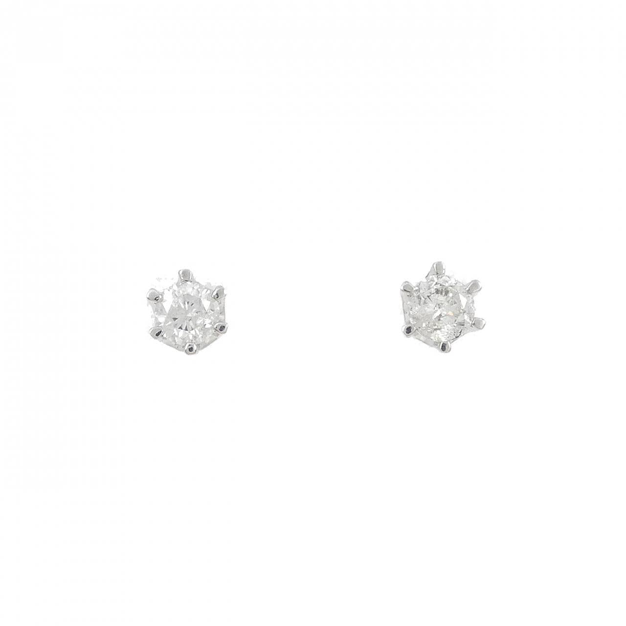 PT ソリティア ダイヤモンド ピアス 0.50CT