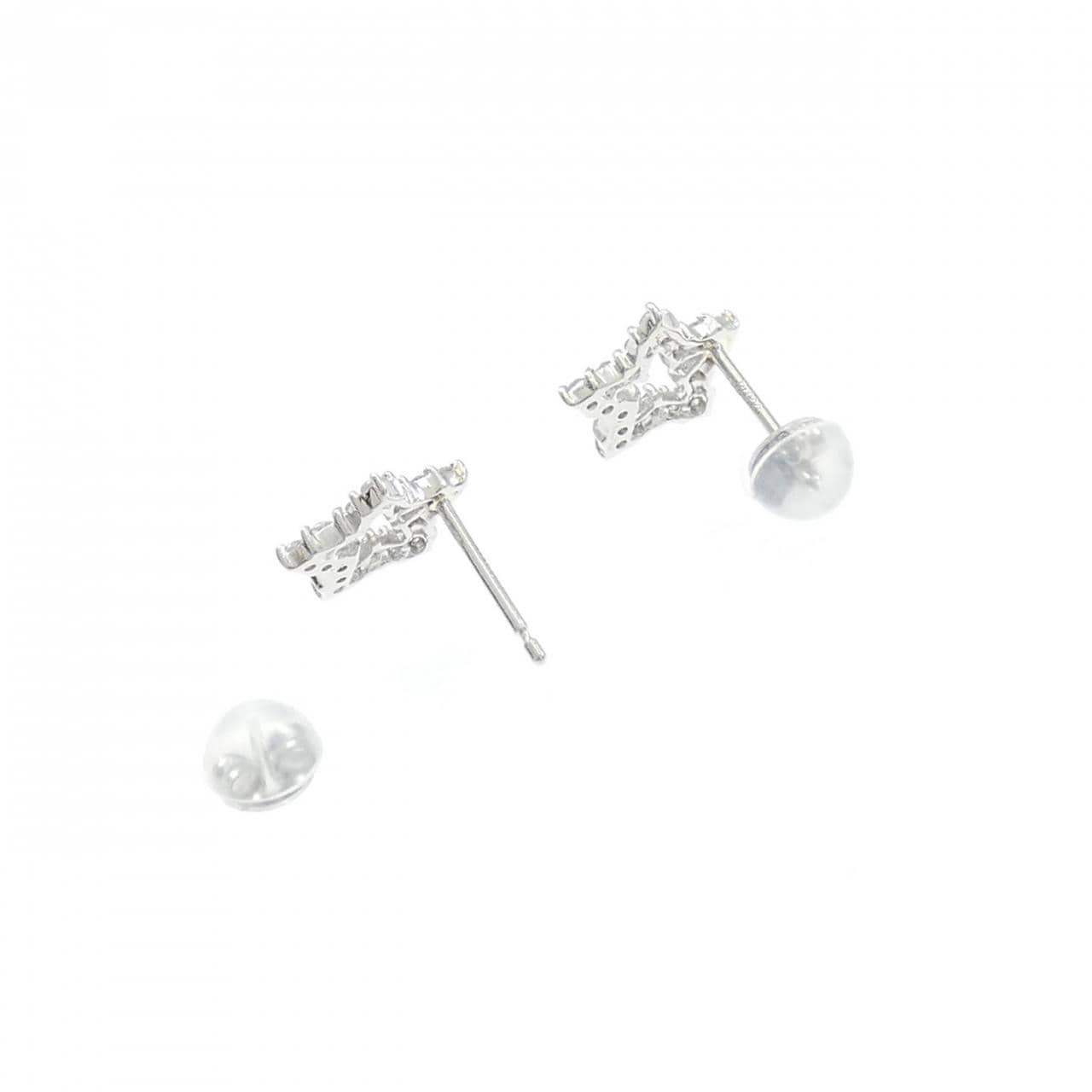 PT900 スター ダイヤモンド ピアス 0.34CT
