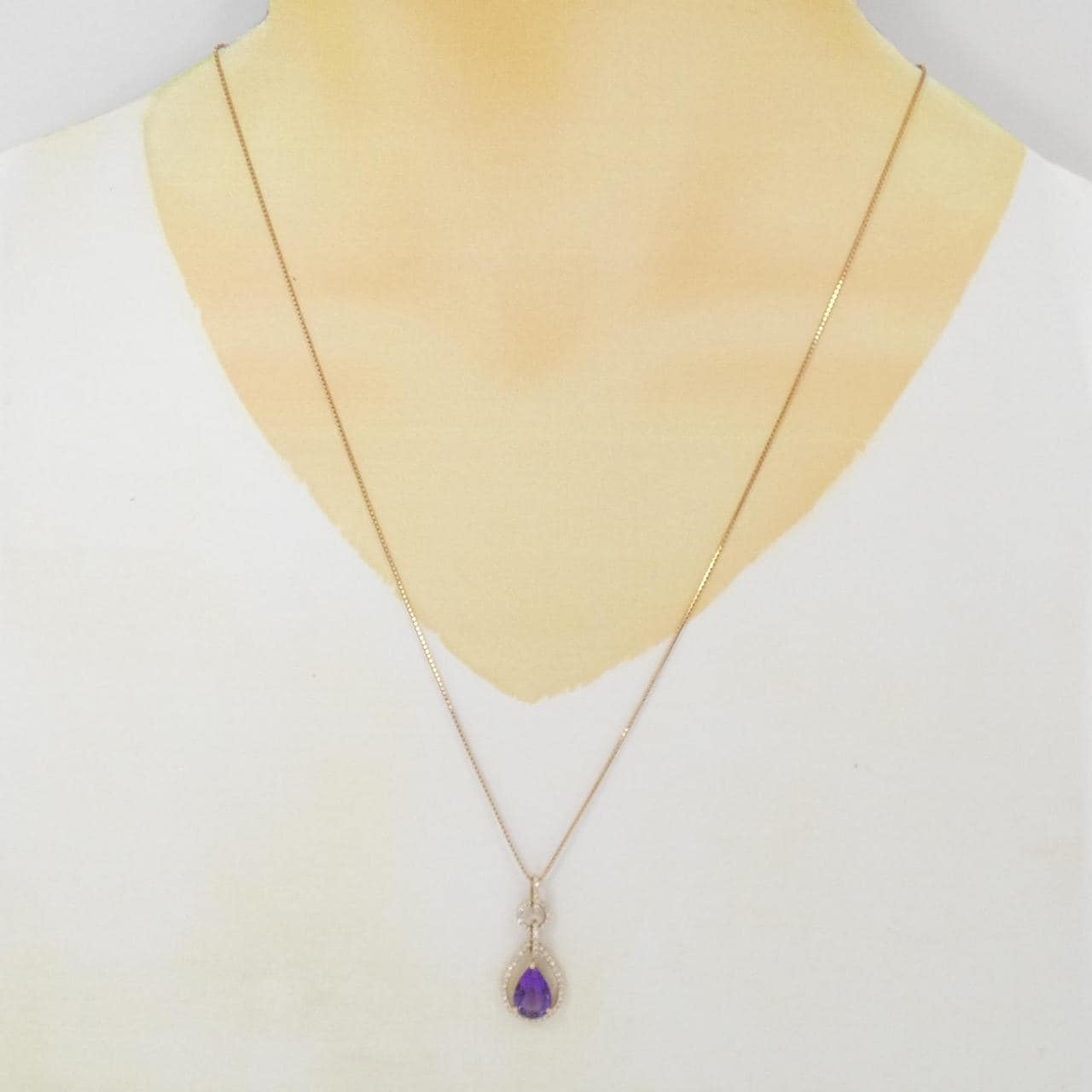 K18PG Amethyst Necklace 1.67CT