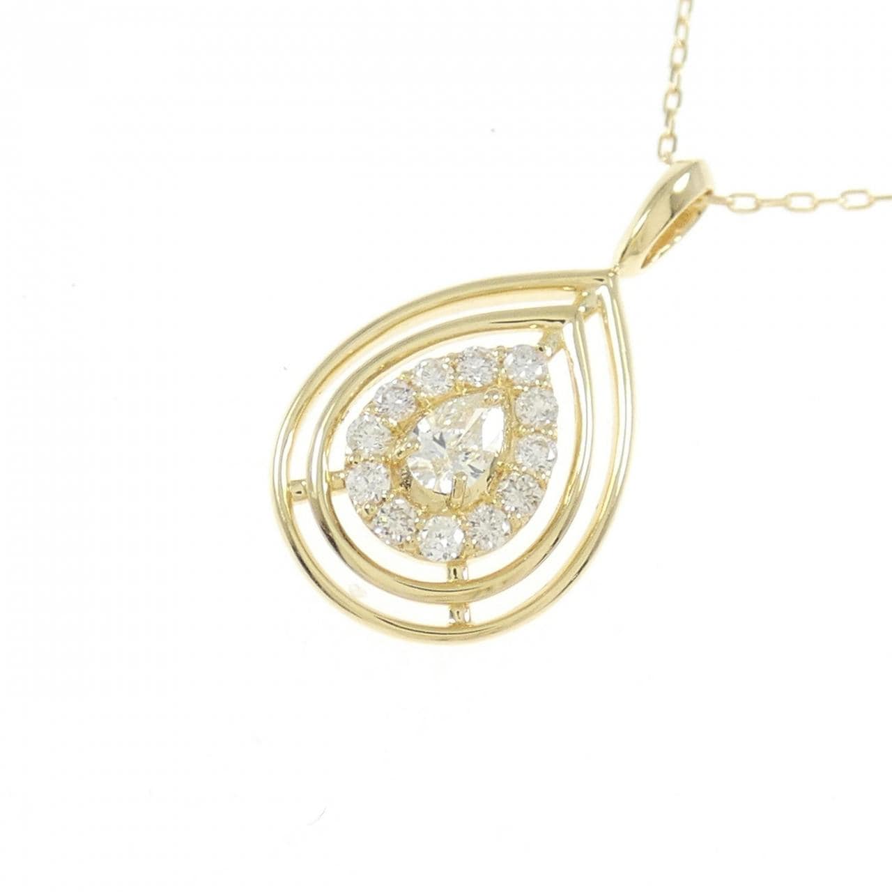 [新品] K18YG鑽石項鍊 0.22CT