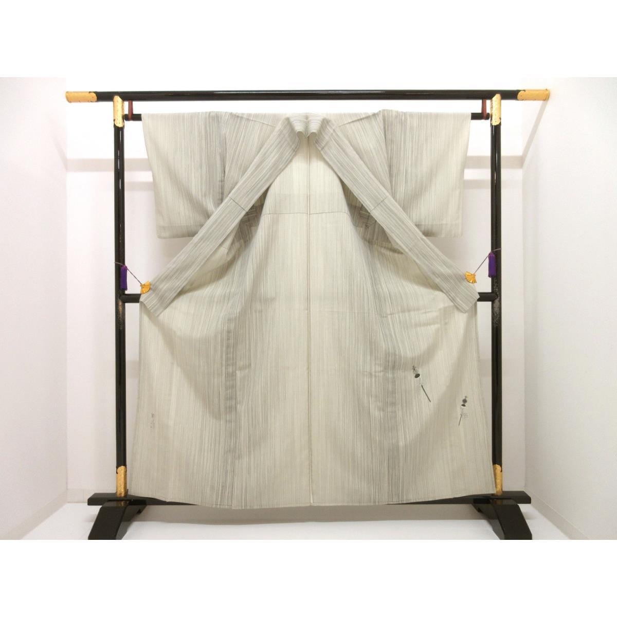 単衣　訪問着　本塩沢　山田織　友禅加工