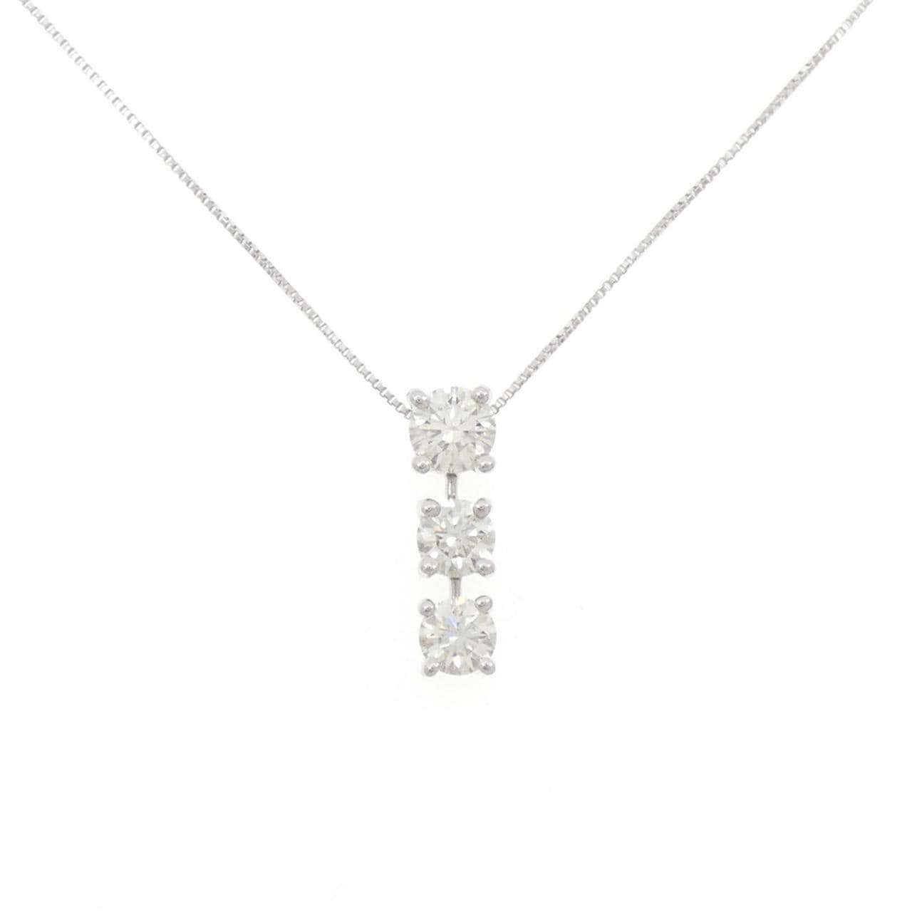 K18WG ダイヤモンド ネックレス 1.000CT