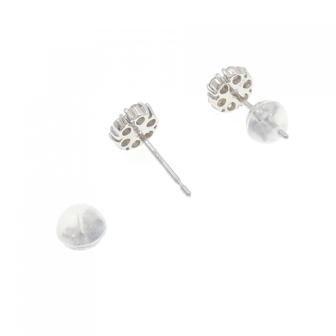 PT900 フラワー ダイヤモンド ピアス 0.50CT