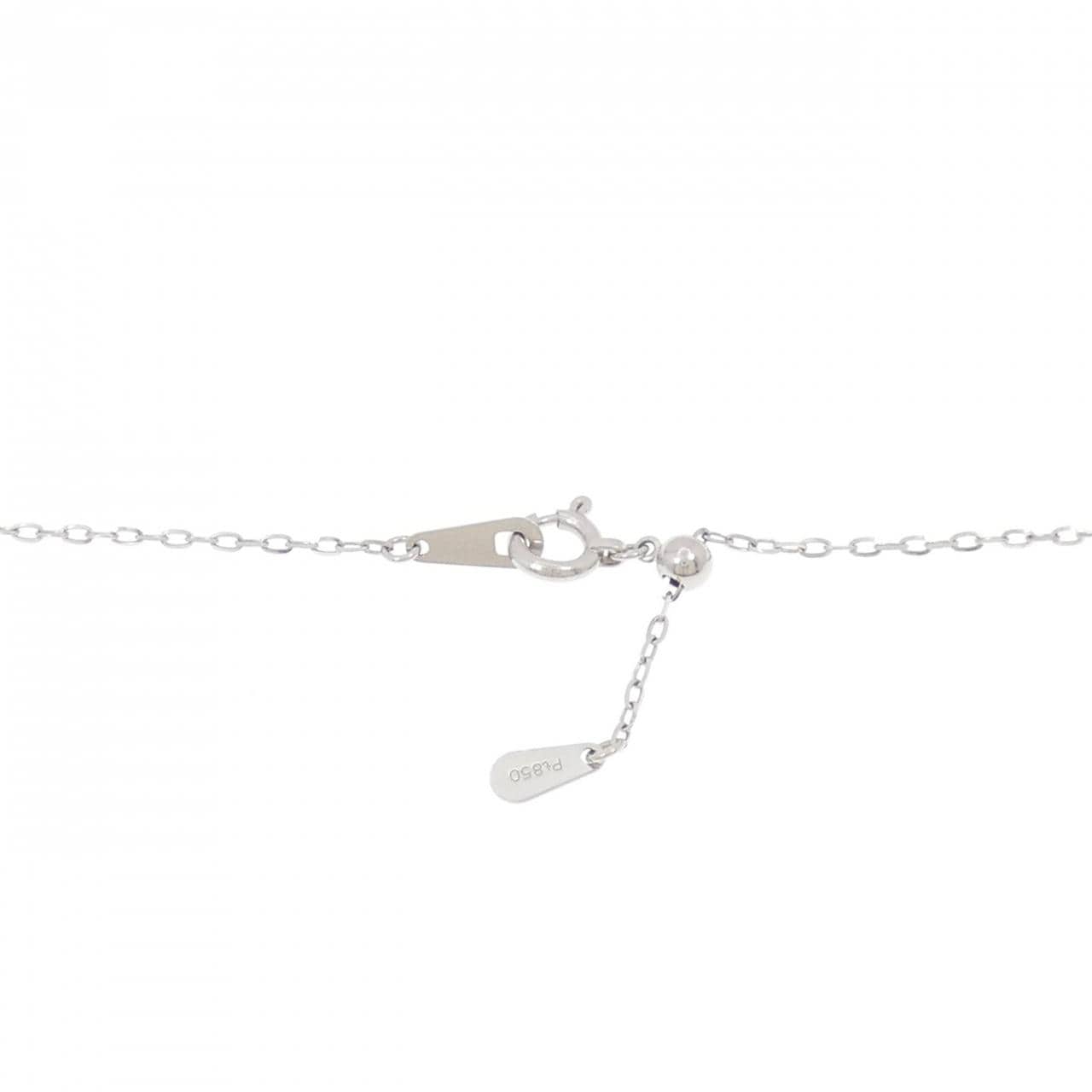 K18WG/PT850 クロス ダイヤモンド ネックレス 2.54CT