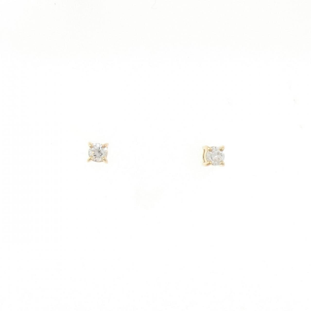 【リメイク】K18YG ダイヤモンド ピアス 0.10CT