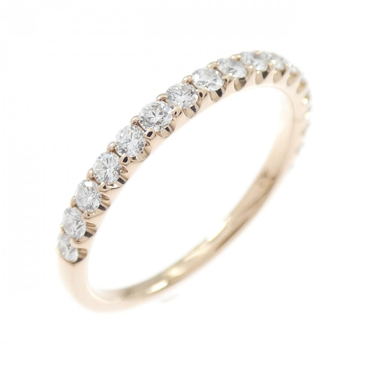 K18PG ハーフエタニティ ダイヤモンド リング 0.28CT