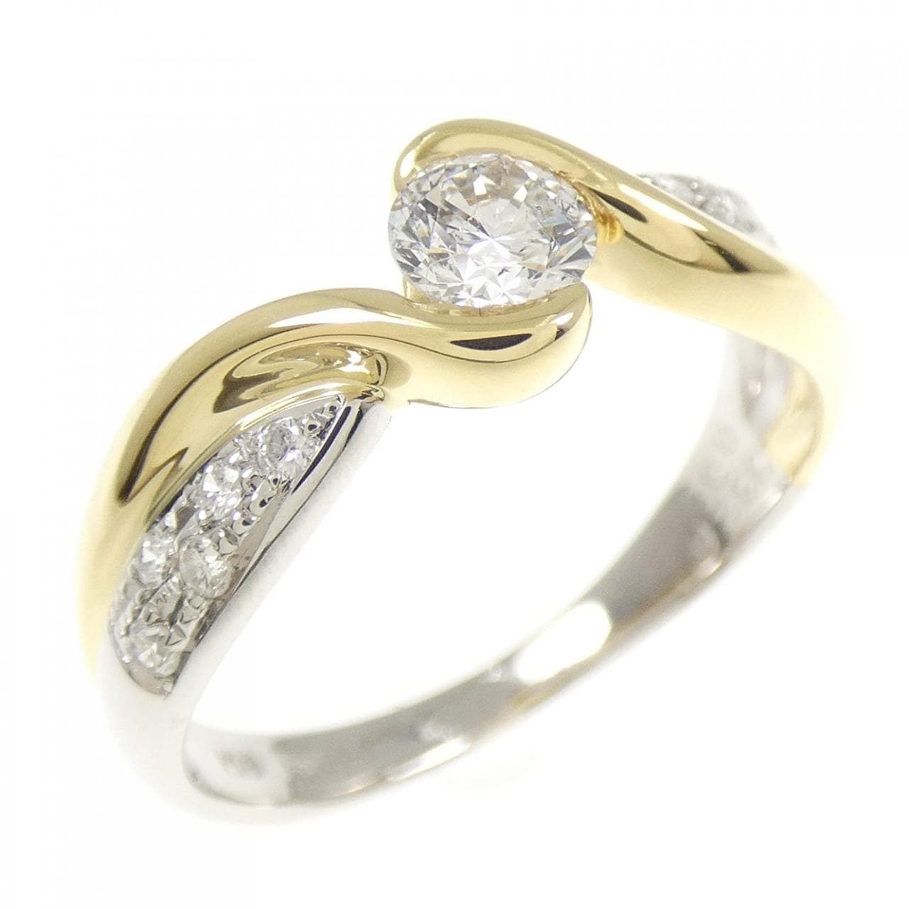 K18YG/PT900 ダイヤモンド リング 0.320CT