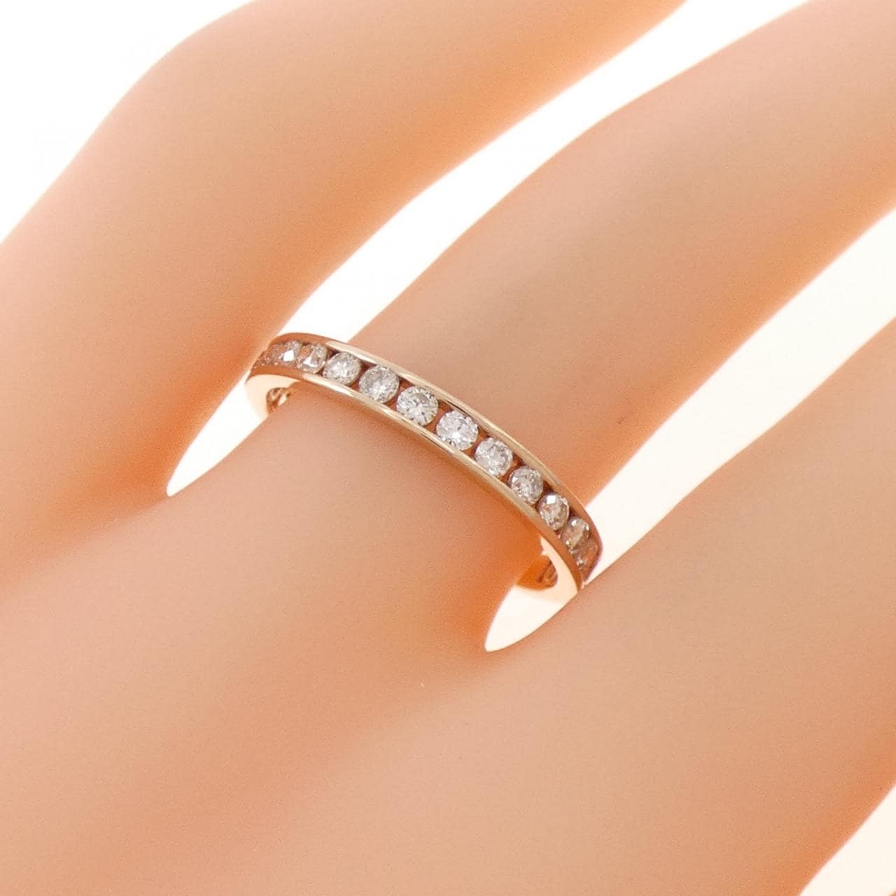 K18PG ハーフエタニティ ダイヤモンド リング 0.50CT