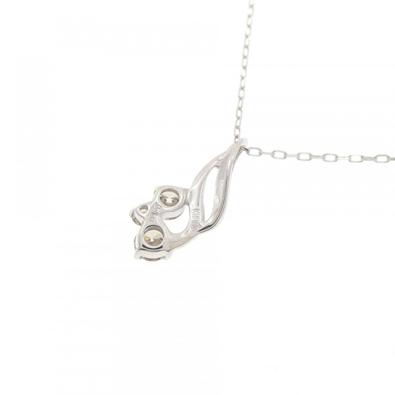 K18WG ダイヤモンド ネックレス 0.10CT